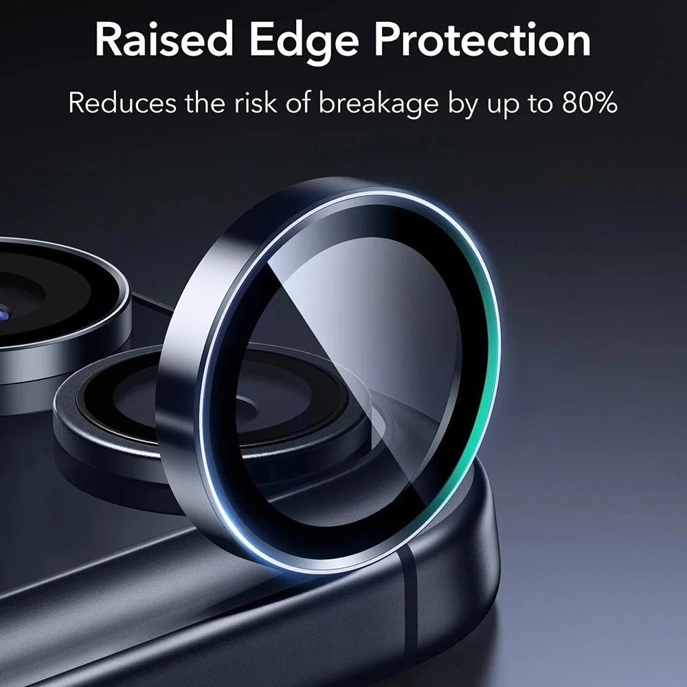 Folie de protectie Camera Spate ESR Armorite pentru Apple iPhone 17 Pro Max / 17 Pro / 16 Pro Max / 16 Pro, Sticla Securizata, Albastra