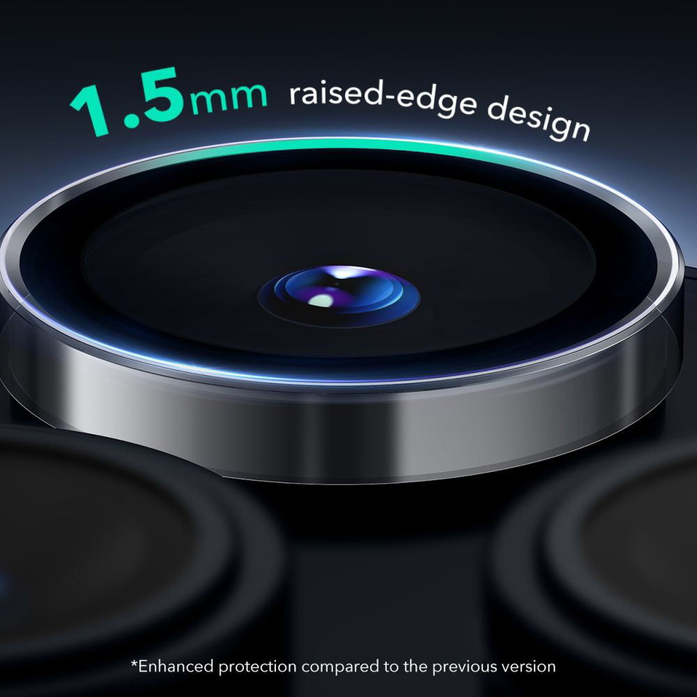 Folie de protectie Camera Spate ESR Armorite pentru Apple iPhone 17 Pro Max / 17 Pro / 16 Pro Max / 16 Pro, Sticla Securizata, Transparenta