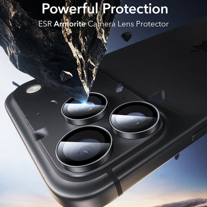 Folie de protectie Camera Spate ESR Armorite pentru Apple iPhone 18 Pro / 18 Pro max, Sticla Securizata, Set 2 bucati, Neagra