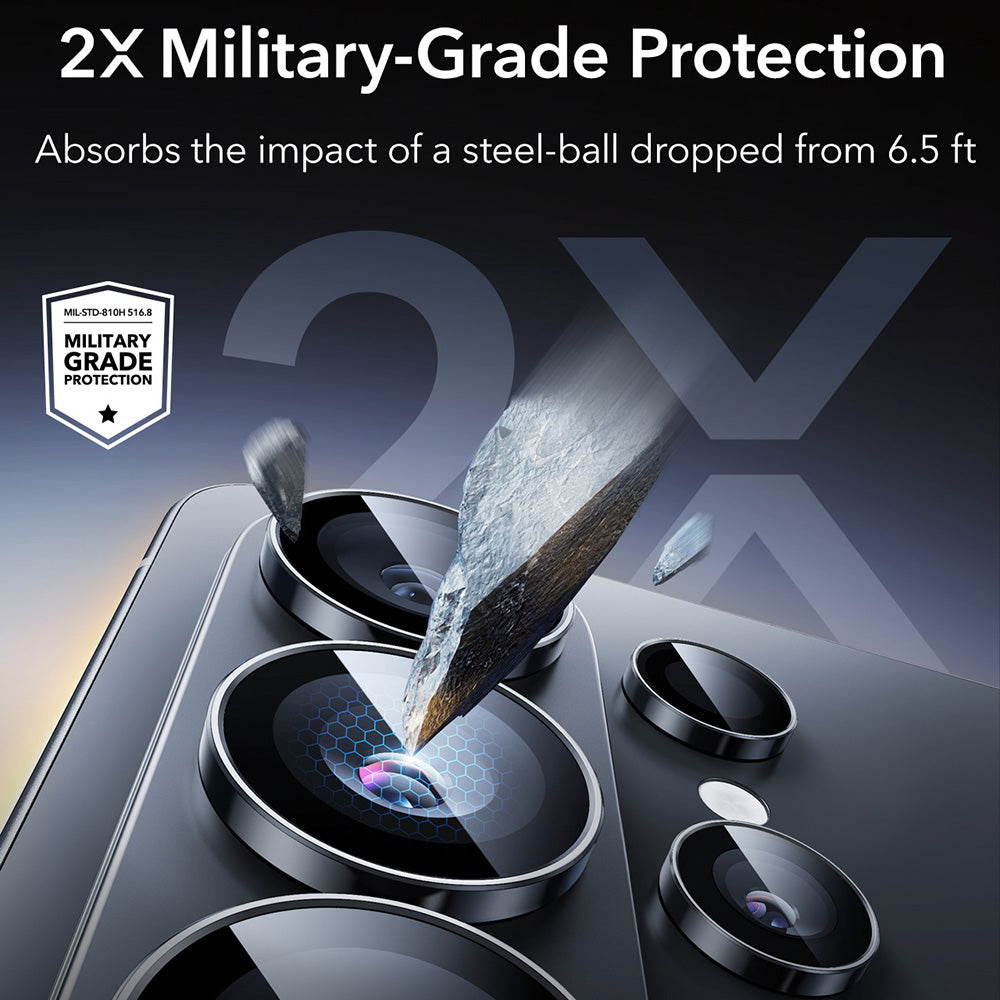 Folie de protectie Camera Spate ESR Armorite pentru Samsung Galaxy S26 Ultra S948, Sticla Securizata, Neagra