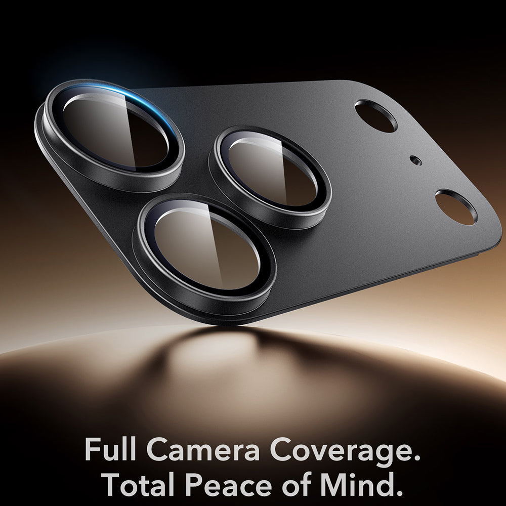 Folie de protectie Camera Spate ESR Armorite Pro pentru Apple iPhone 18 Pro Max, Sticla Securizata, Neagra