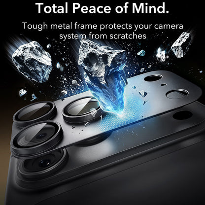 Folie de protectie Camera Spate ESR Armorite Pro pentru Apple iPhone 18 Pro Max, Sticla Securizata, Neagra