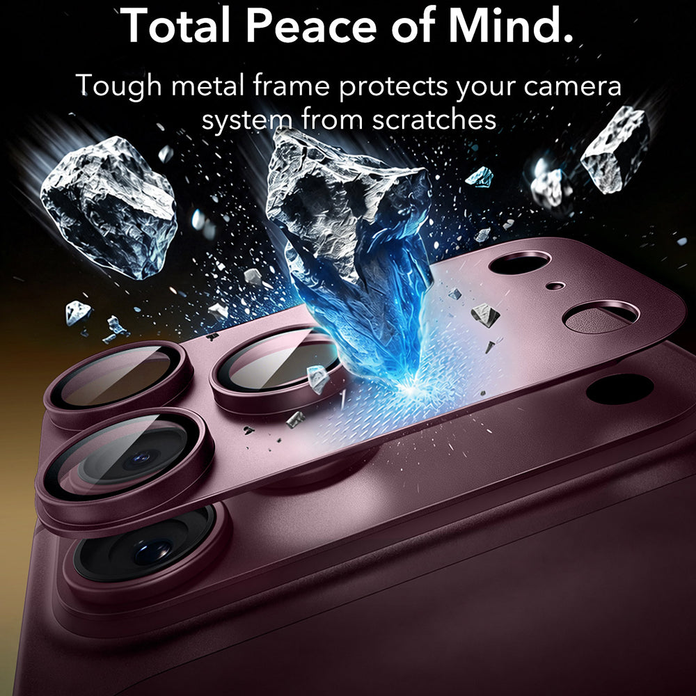 Folie de protectie Camera Spate ESR Armorite Pro pentru Apple iPhone 18 Pro Max, Sticla Securizata, Visinie Inchis