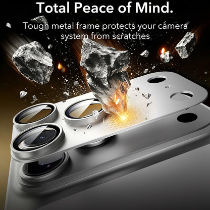 Folie de protectie Camera Spate ESR Armorite Pro pentru Apple iPhone 18 Pro, Sticla Securizata, Argintie
