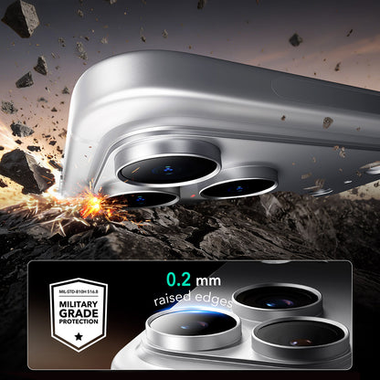 Folie de protectie Camera Spate ESR Armorite Pro pentru Apple iPhone 18 Pro, Sticla Securizata, Argintie