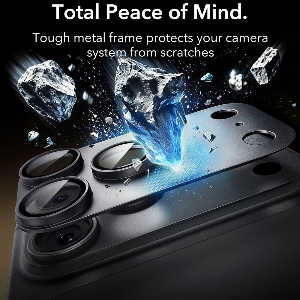 Folie de protectie Camera Spate ESR Armorite Pro pentru Apple iPhone 18 Pro, Sticla Securizata, Neagra