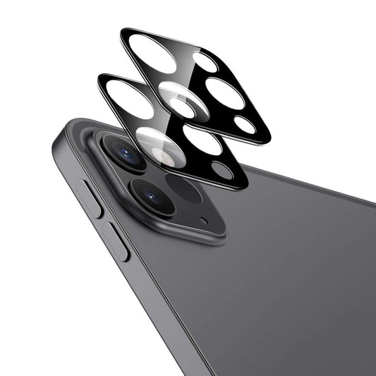 Folie de protectie Camera Spate ESR pentru Apple iPad Pro 13 (2024) / Pro 11 (2022) / Pro 12.9 (2022), Sticla Securizata, Set 2 bucati, Neagra