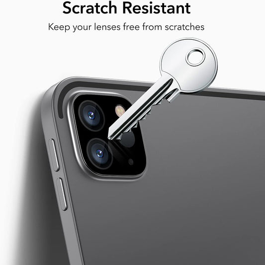 Folie de protectie Camera Spate ESR pentru Apple iPad Pro 13 (2024) / Pro 11 (2022) / Pro 12.9 (2022), Sticla Securizata, Set 2 bucati, Neagra