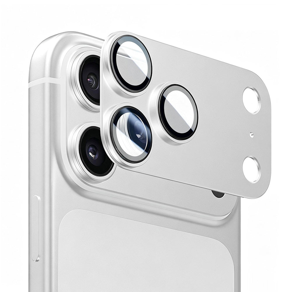 Folie de protectie Camera Spate Lito Crown Halo AR + AF pentru Apple iPhone 18 Pro Max, Sticla Securizata, Argintie
