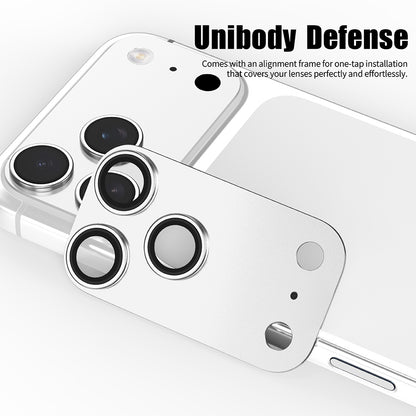 Folie de protectie Camera Spate Lito Crown Halo AR + AF pentru Apple iPhone 18 Pro Max, Sticla Securizata, Argintie