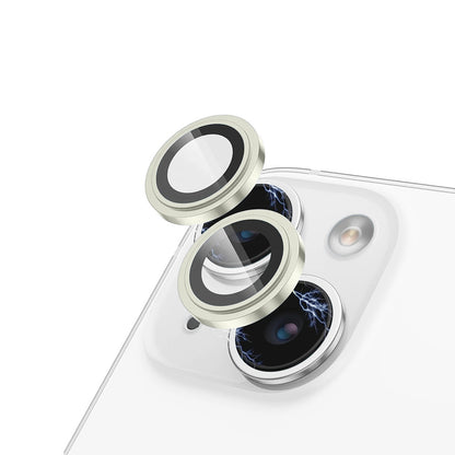 Folie de protectie Camera Spate Lito S+ pentru Apple iPhone 15 Plus / 15, Sticla Securizata, Galbena