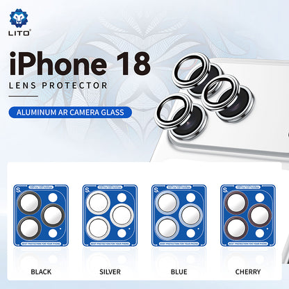 Folie de protectie Camera Spate Lito S+ pentru Apple iPhone 18 Pro / 18 Pro Max, Sticla Securizata, Bleu