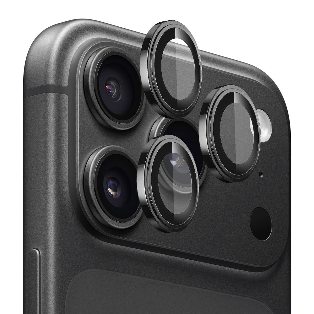 Folie de protectie Camera Spate Lito S+ pentru Apple iPhone 18 Pro / 18 Pro Max, Sticla Securizata, Neagra