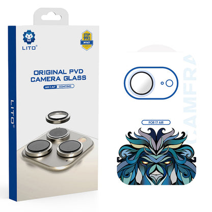 Folie de protectie Camera Spate Lito Titanium AR pentru Apple iPhone 17 Air, Sticla Securizata, Albastra