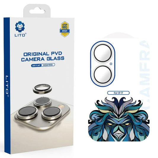 Folie de protectie Camera Spate Lito Titanium AR pentru Apple iPhone 17, Sticla Securizata, Argintie