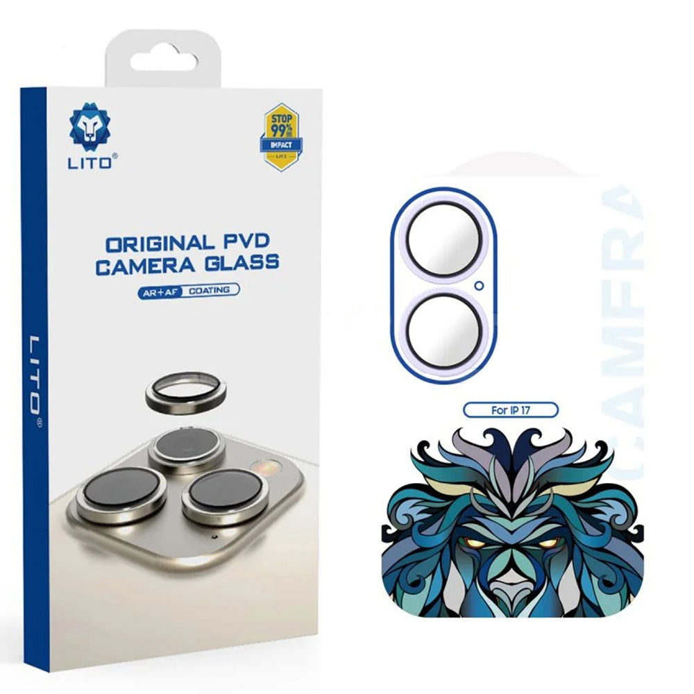 Folie de protectie Camera Spate Lito Titanium AR pentru Apple iPhone 17, Sticla Securizata, Mov