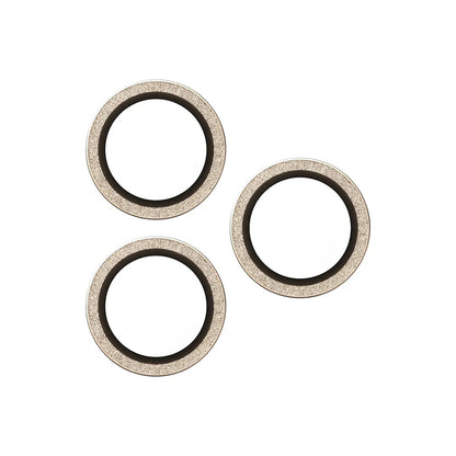 Folie de protectie Camera Spate PanzerGlass Hoops Glitter pentru Apple iPhone 17 Pro Max / 17 Pro / 16 Pro Max / 16 Pro, Sticla Securizata, Aurie