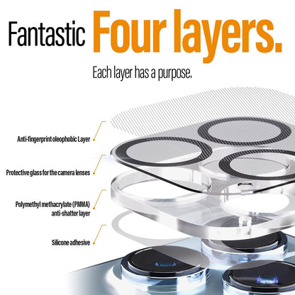 Folie de protectie Camera Spate PanzerGlass PicturePerfect pentru Apple iPhone 16 Pro Max / 16 Pro, Sticla Securizata, Transparenta