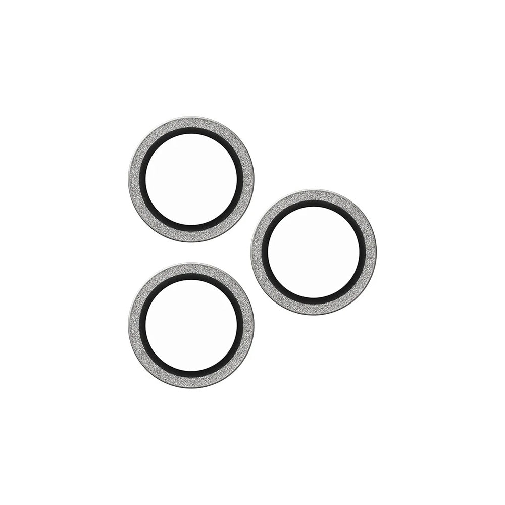 Folie de protectie Camera Spate PanzerGlass Safe. Glitter pentru Apple iPhone 16 Pro Max / 16 Pro, Sticla Securizata, Argintie