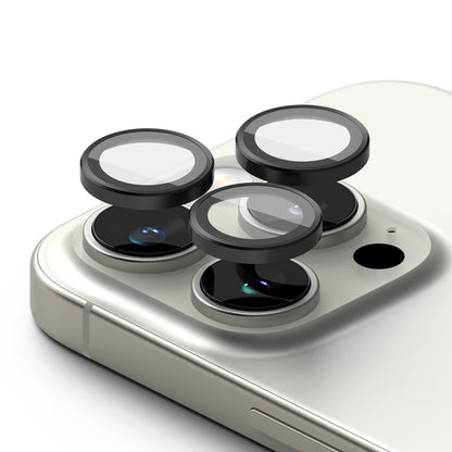 Folie de protectie Camera Spate Ringke pentru Apple iPhone 16 Pro Max / 16 Pro, Sticla Securizata, Set 2 bucati, Neagra