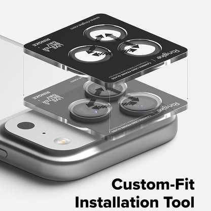 Folie de protectie Camera Spate Ringke pentru Apple iPhone 17 Pro Max / 17 Pro, Sticla Securizata, Neagra