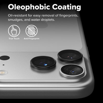 Folie de protectie Camera Spate Ringke pentru Apple iPhone 17 Pro Max / 17 Pro, Sticla Securizata, Neagra