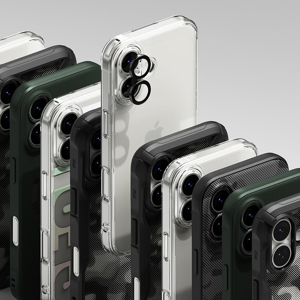 Folie de protectie Camera Spate Ringke pentru Apple iPhone 17, Sticla Securizata, Neagra