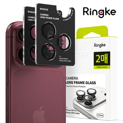 Folie de protectie Camera Spate Ringke pentru Apple iPhone 18 Pro / 18 Pro Max, Sticla Securizata, Set 2 bucati, Transparenta