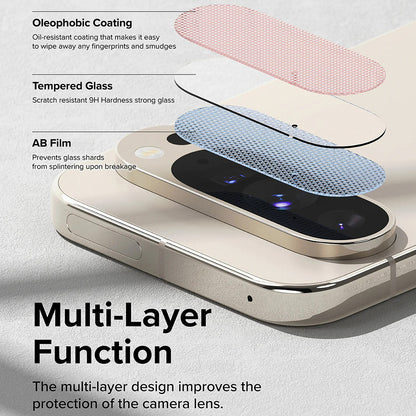 Folie de protectie Camera Spate Ringke pentru Google Pixel 9 Pro XL, Sticla Securizata, Set 3 bucati, Transparenta