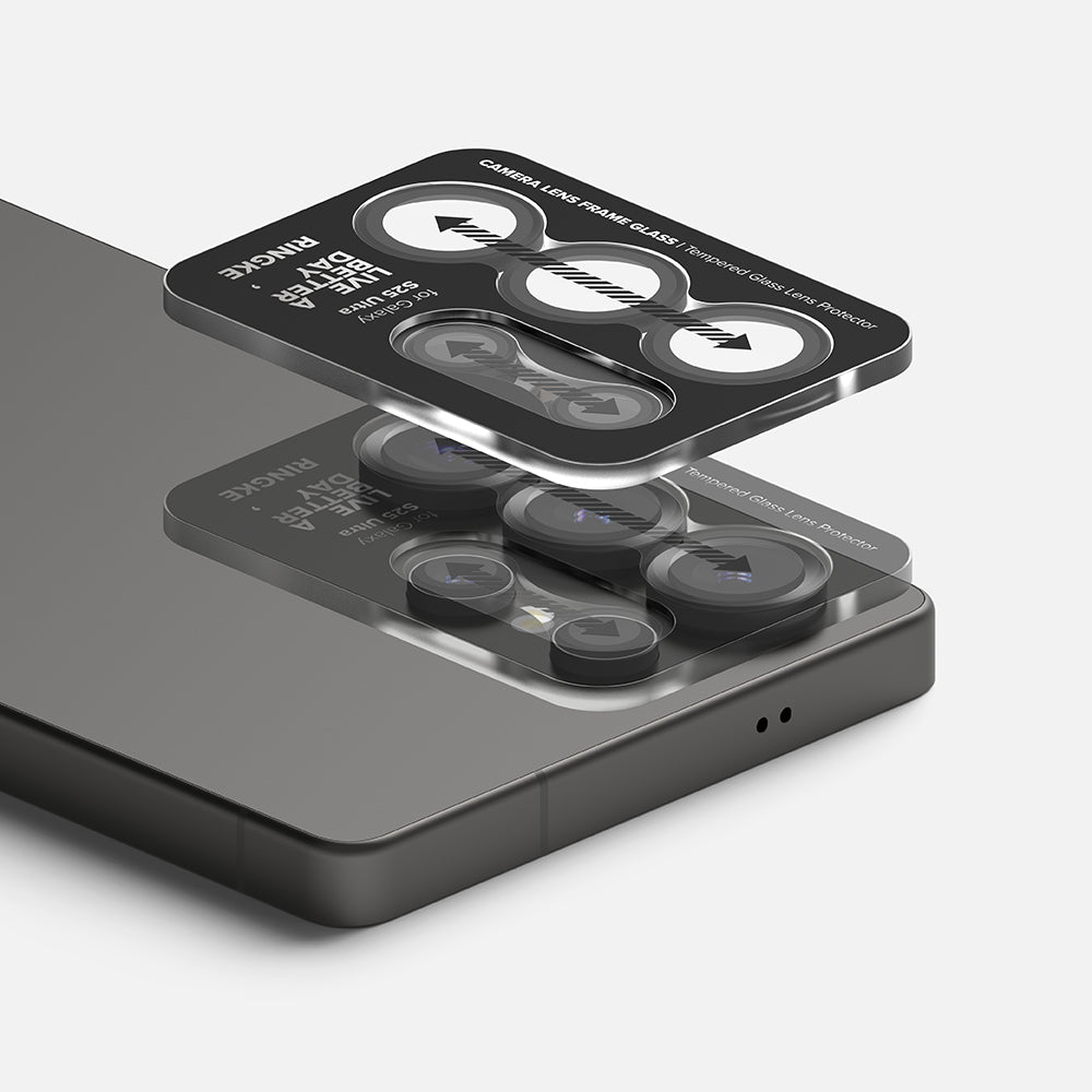 Folie de protectie Camera Spate Ringke pentru Samsung Galaxy S25 Ultra S938, Sticla Securizata, Neagra