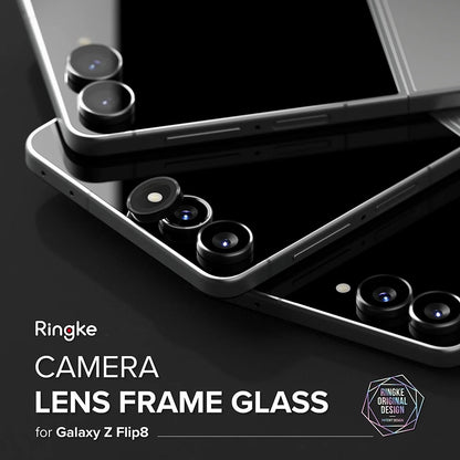 Folie de protectie Camera Spate Ringke pentru Samsung Galaxy Z Flip8 F776, Sticla Securizata, Set 2 bucati, Neagra