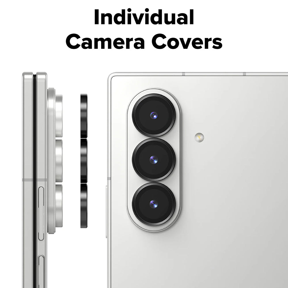 Folie de protectie Camera Spate Ringke pentru Samsung Galaxy Z Fold7 F966, Sticla Securizata, Set 2 bucati, Neagra