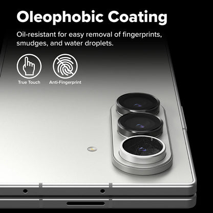 Folie de protectie Camera Spate Ringke pentru Samsung Galaxy Z Fold7 F966, Sticla Securizata, Set 2 bucati, Neagra