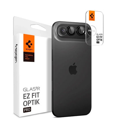 Folie de protectie Camera Spate Spigen GlastR EZ FIT Optik Pro pentru Apple iPhone 17 Air, Sticla Securizata, Set 2 bucati, Neagra