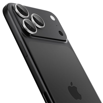 Folie de protectie Camera Spate Spigen GlastR EZ FIT Optik Pro pentru Apple iPhone 17 Pro Max / 17 Pro, Sticla Securizata, Set 2 bucati, Argintie