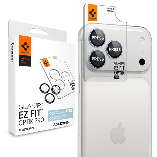 Folie de protectie Camera Spate Spigen GlastR EZ FIT Optik Pro pentru Apple iPhone 18 Pro / 18 Pro Max, Sticla Securizata, Set 2 bucati, Bleu AGL12045