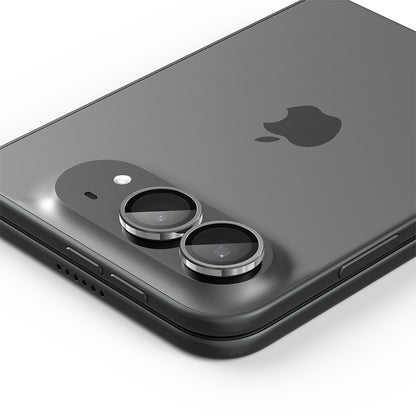 Folie de protectie Camera Spate Spigen GlastR EZ FIT Optik Pro pentru Apple iPhone Duo, Sticla Securizata, Set 2 bucati, Gri AGL12012