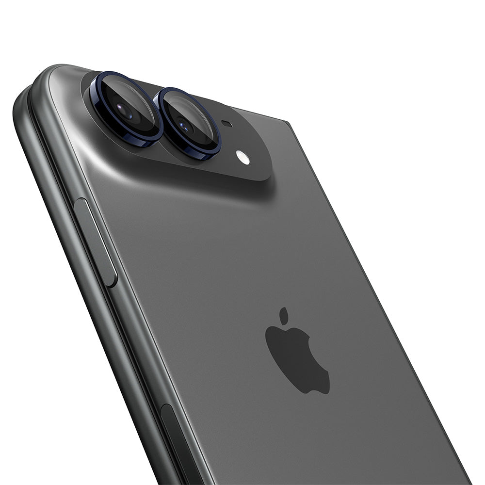 Folie de protectie Camera Spate Spigen GlastR EZ FIT Optik Pro pentru Apple iPhone Duo, Sticla Securizata, Set 2 bucati, Bleumarin AGL12011