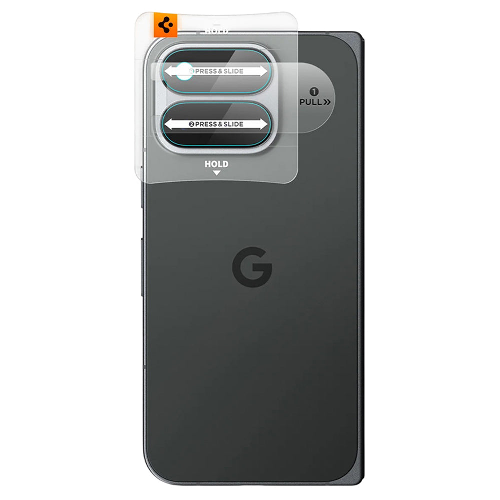 Folie de protectie Camera Spate Spigen GlastR EZ FIT Optik Pro pentru Google Pixel 11 Pro Fold, Sticla Securizata, Set 2 bucati, Transparenta AGL11491