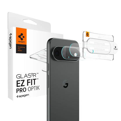 Folie de protectie Camera Spate Spigen GlastR EZ FIT Optik Pro pentru Google Pixel 11 Pro XL, Sticla Securizata, Set 2 bucati, Neagra AGL11489