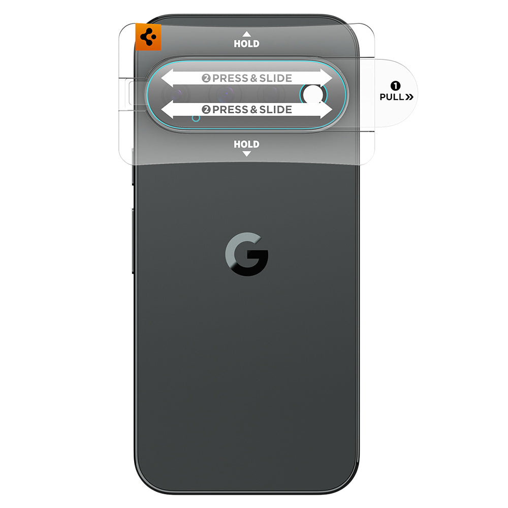 Folie de protectie Camera Spate Spigen GlastR EZ FIT Optik Pro pentru Google Pixel 11, Sticla Securizata, Set 2 bucati, Neagra AGL11479