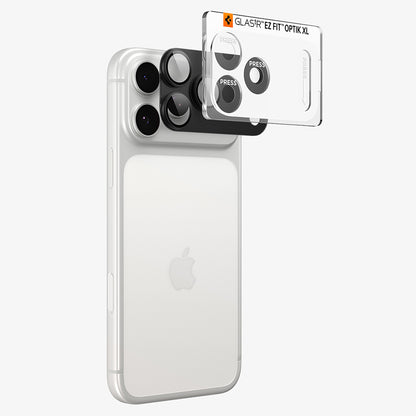Folie de protectie Camera Spate Spigen GlastR EZ FIT Optik Pro XL pentru Apple iPhone 18 Pro Max, Sticla Securizata, Gri Inchis AGL12039