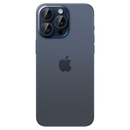 Folie de protectie Camera Spate Spigen GlastR EZ FIT Optik Pro pentru Apple iPhone 16 Pro Max / 16 Pro, Sticla Securizata, Set 2 bucati, Albastra