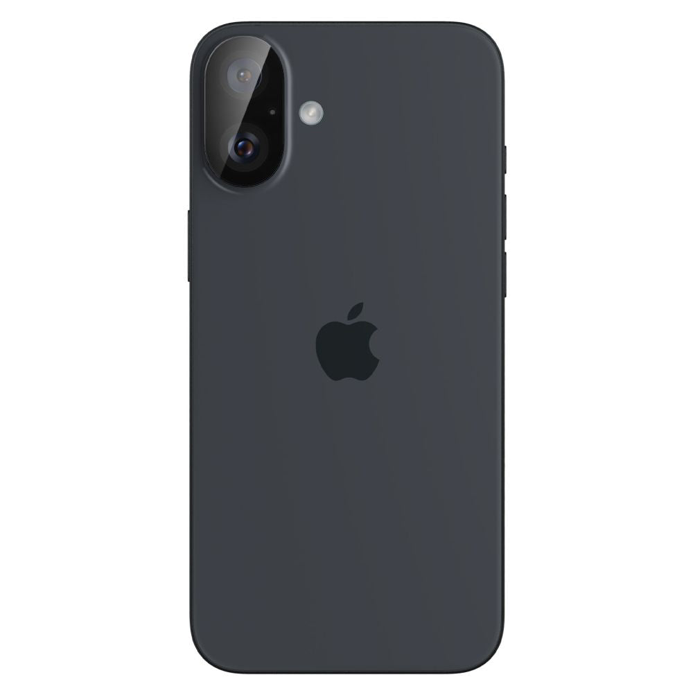 Folie de protectie Camera Spate Spigen GlastR Optik pentru Apple iPhone 16 Plus / 16, Sticla Securizata, Set 2 bucati, Neagra AGL07922