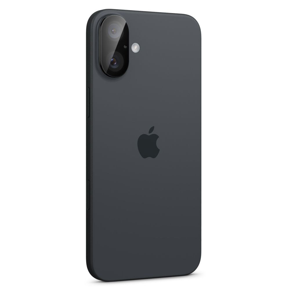 Folie de protectie Camera Spate Spigen GlastR Optik pentru Apple iPhone 16 Plus / 16, Sticla Securizata, Set 2 bucati, Neagra AGL07922