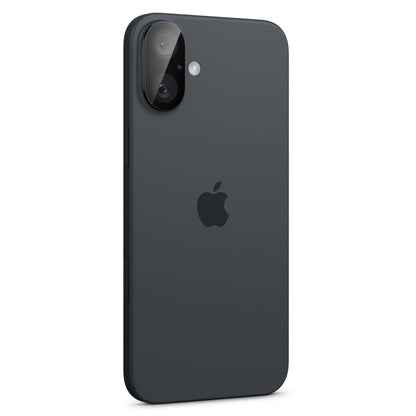 Folie de protectie Camera Spate Spigen GlastR Optik pentru Apple iPhone 16 Plus / 16, Sticla Securizata, Set 2 bucati, Neagra AGL07922