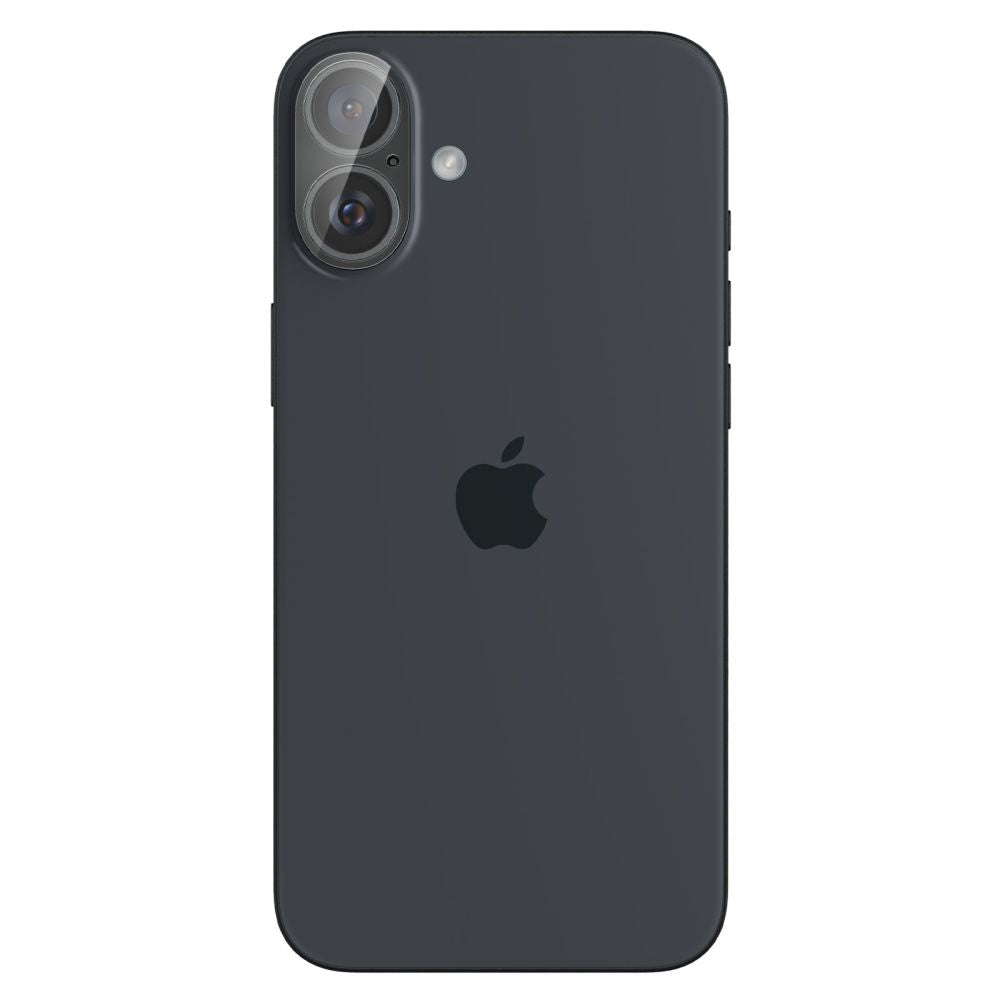 Folie de protectie Camera Spate Spigen GlastR Optik pentru Apple iPhone 16 Plus / 16, Sticla Securizata, Set 2 bucati, Transparenta AGL07923