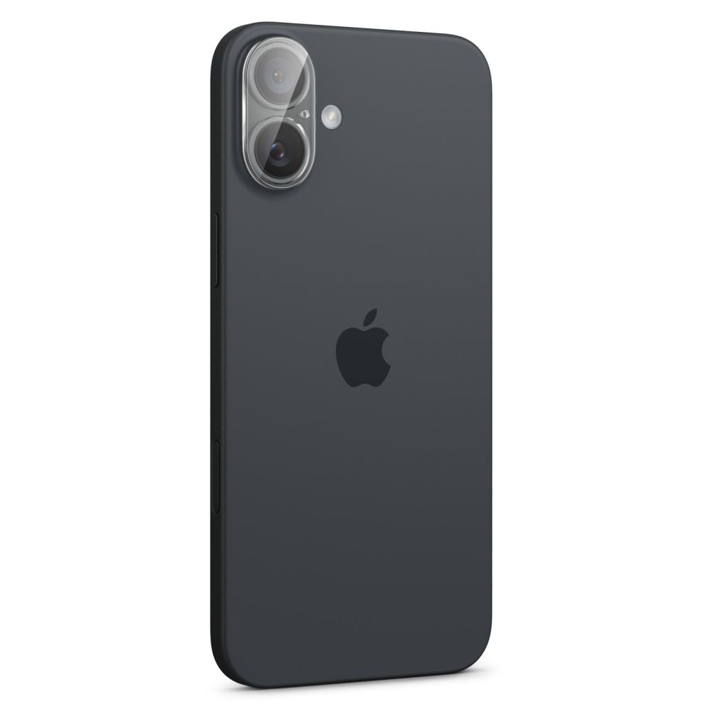 Folie de protectie Camera Spate Spigen GlastR Optik pentru Apple iPhone 16 Plus / 16, Sticla Securizata, Set 2 bucati, Transparenta AGL07923
