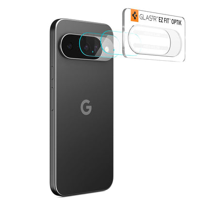 Folie de protectie Camera Spate Spigen GlastR Optik pentru Google Pixel 10, Sticla Securizata, Set 2 bucati, Transparenta AGL09661
