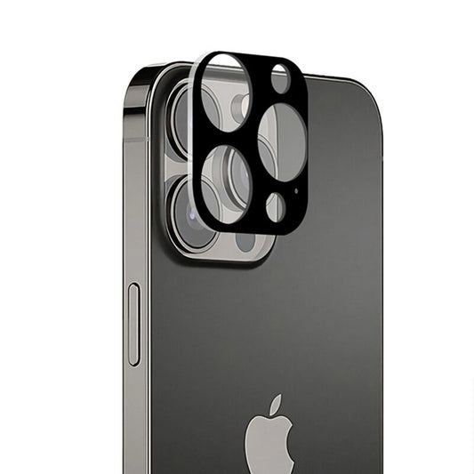 Folie de protectie Camera Spate Techsuit pentru Apple iPhone 13 Pro Max / 13 Pro, Sticla Securizata, Neagra